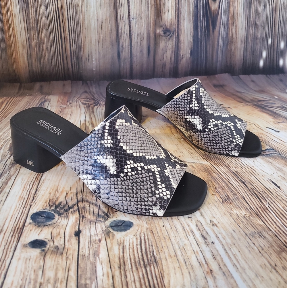 Michael Kors Dixon Python Embossed Leather Mule